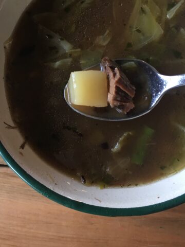 Moose Soup with Garden Vegetables