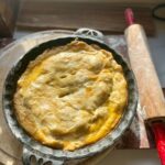 Baked sourdough pie crust.
