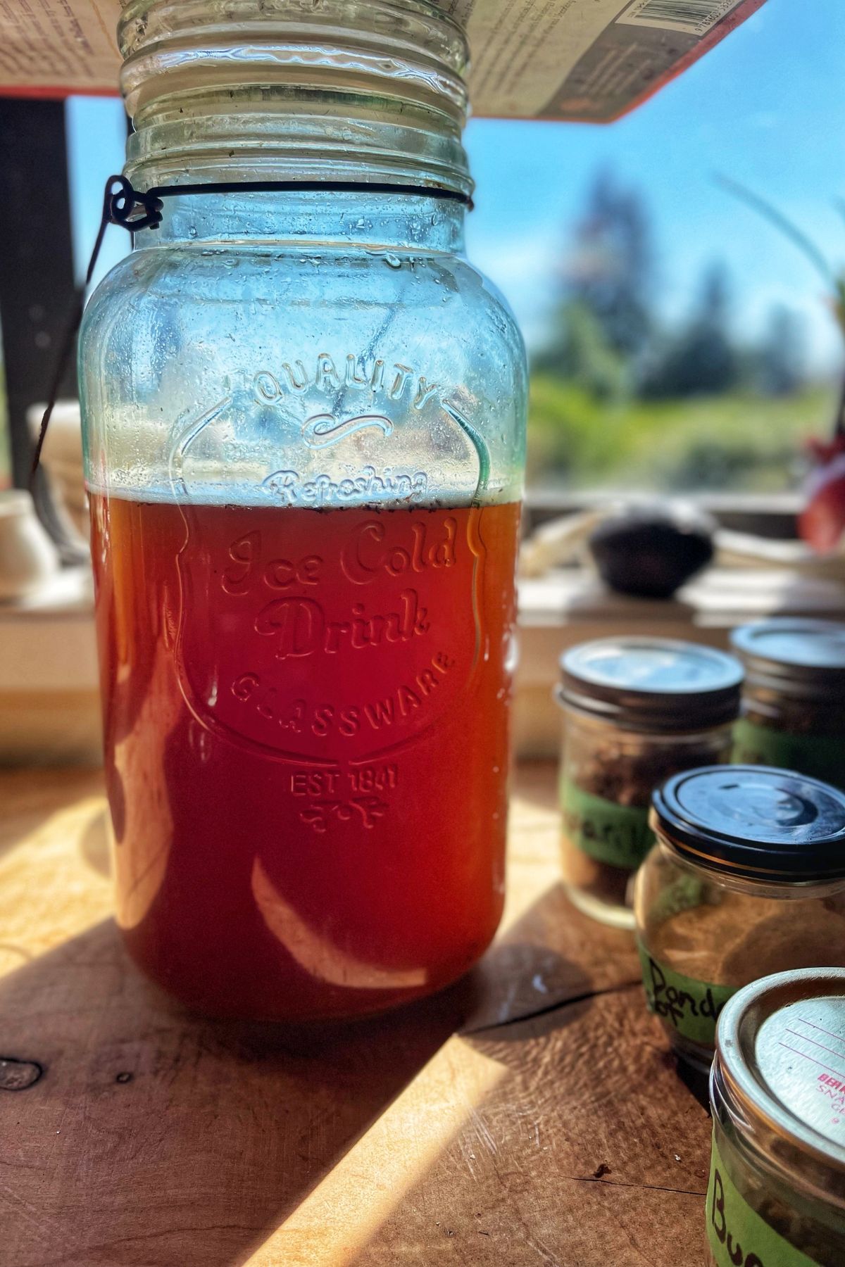 Homemade root beer with real ingredients.