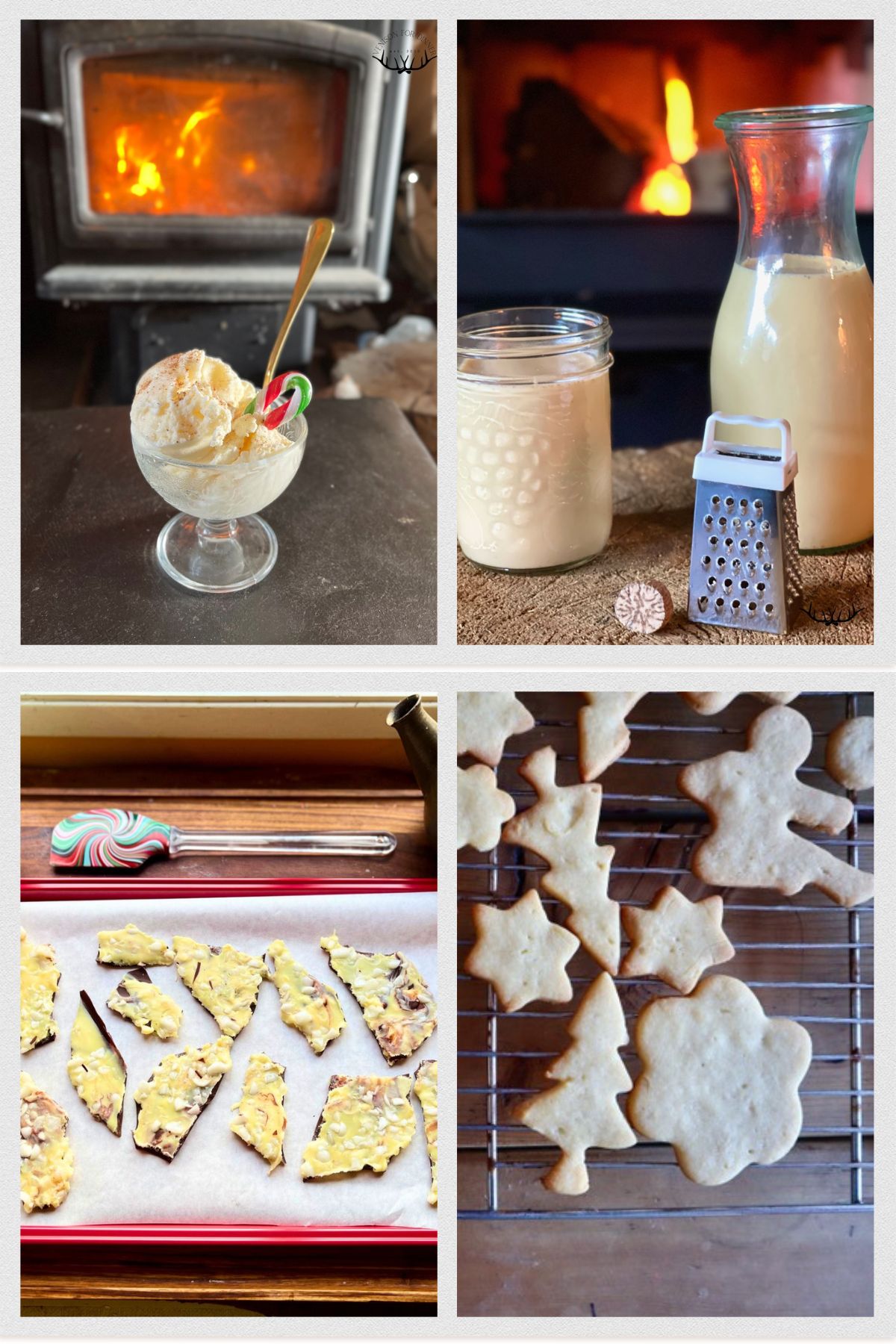 Collage of Christmas treats.