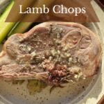 Dutch oven lamb chops on a platter.