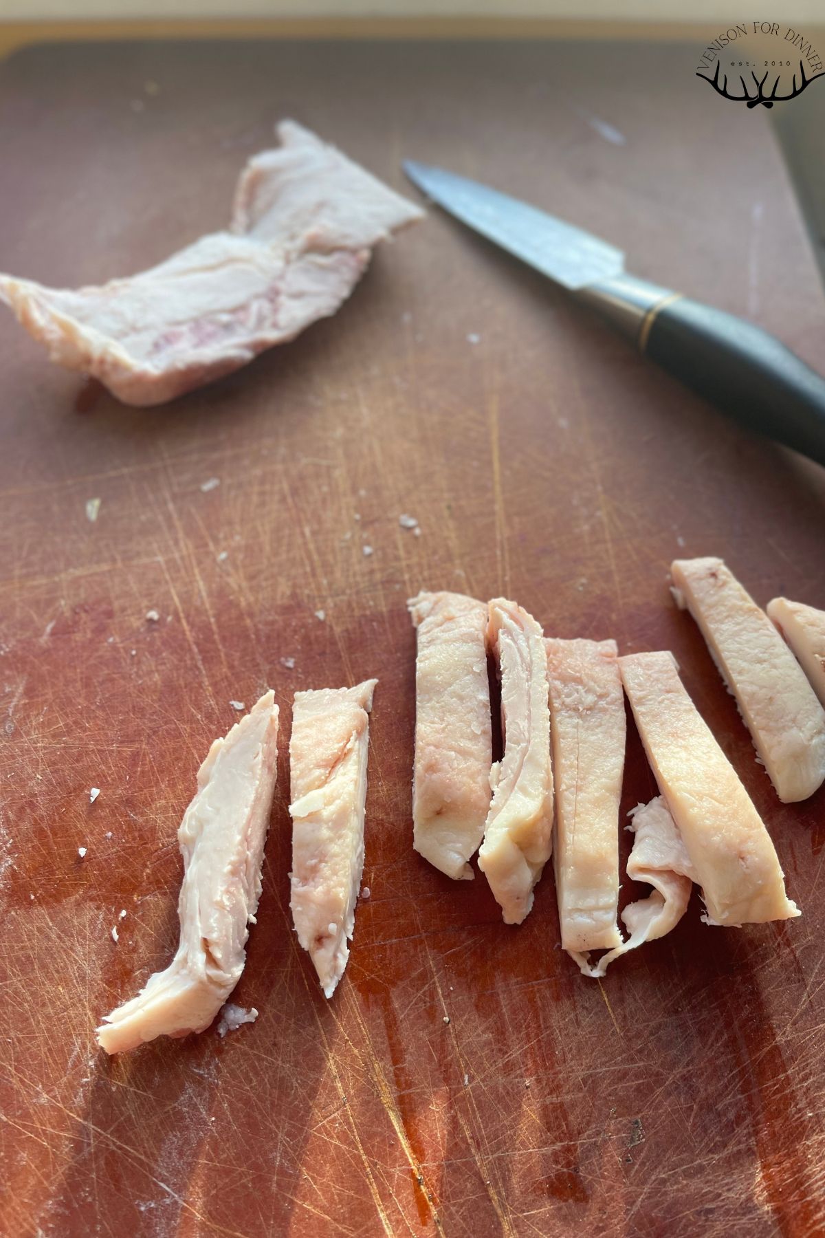 Thinly sliced beef fat.