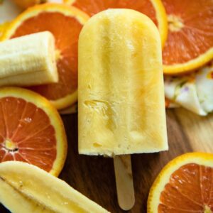 Single banana orange popsicle.