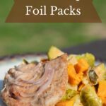 Grilled foil pack pork and veggies.