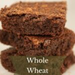 Whole wheat brownies ready to serve.