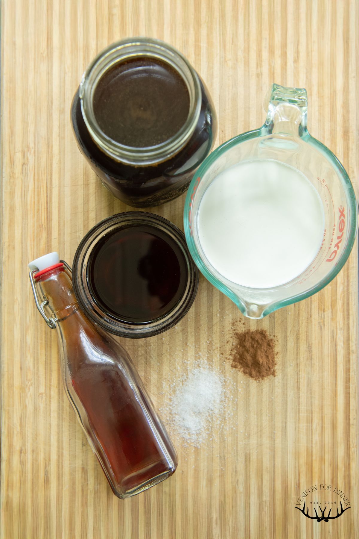 Ingredients to make coffee ice pops.