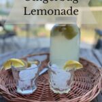 Two glasses of ice ready for ginger lemonade.