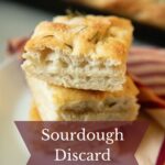 Herbed focaccia slices.