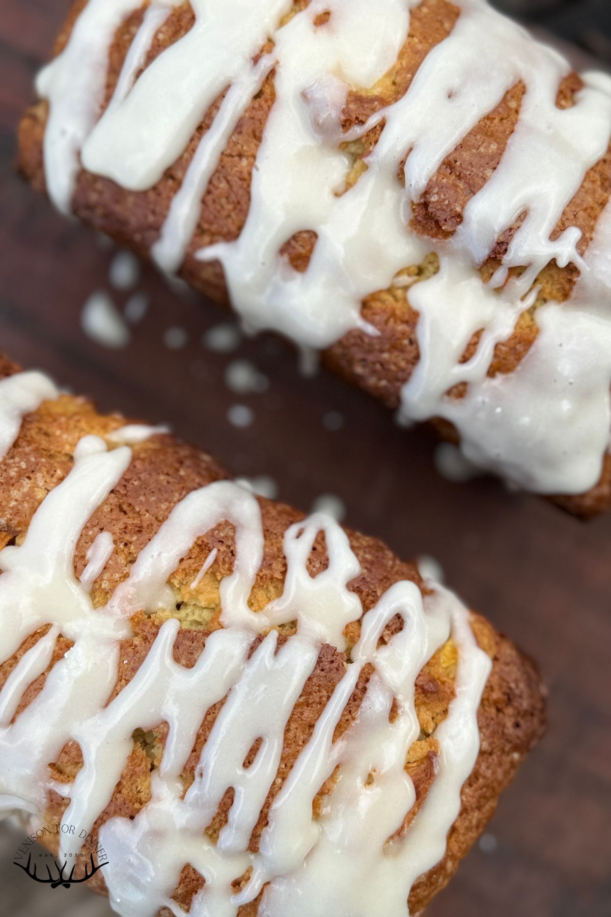 Glazed peach sourdough bread.