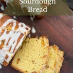 Sliced peach sourdough bread.