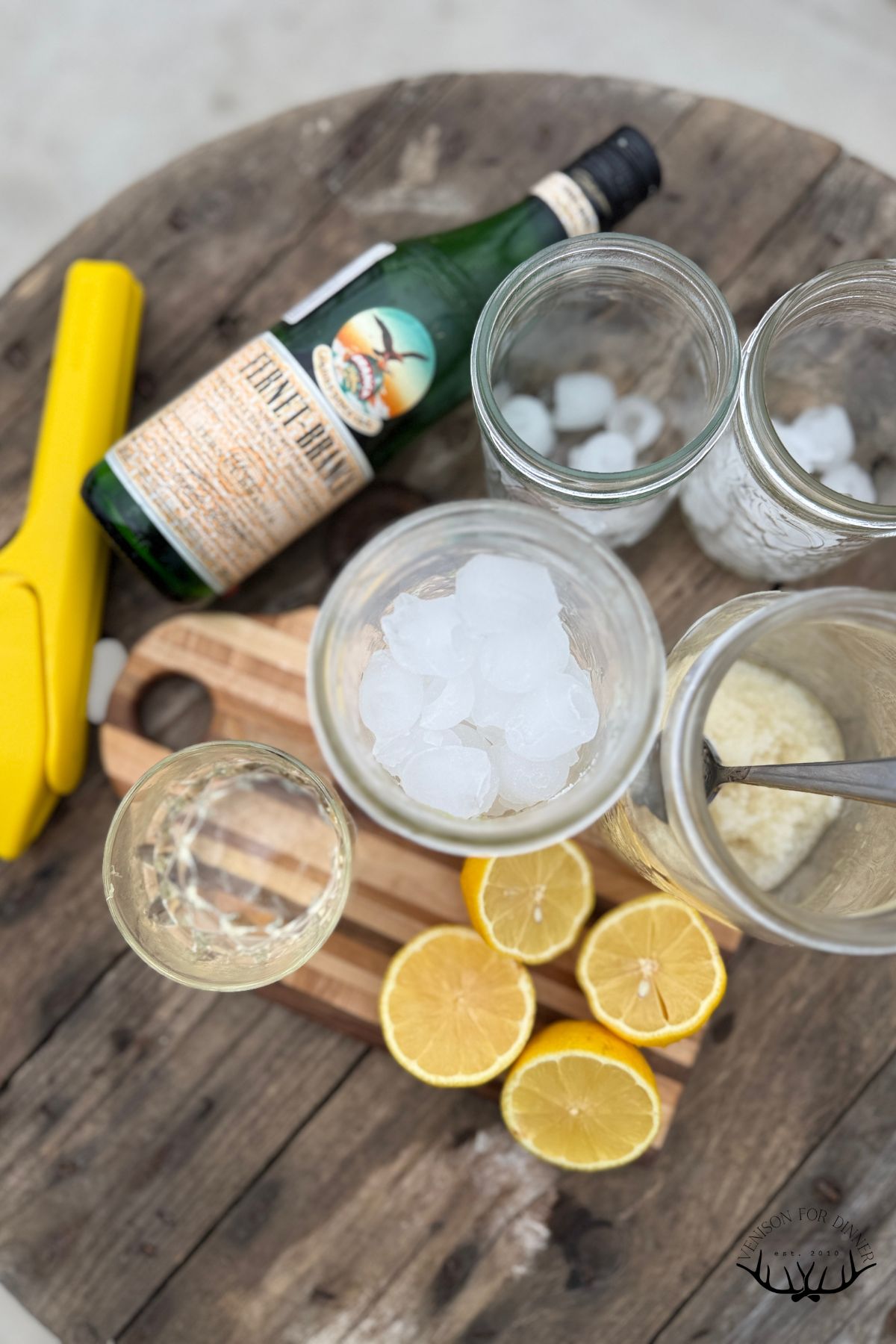 Ingredients to make tequila honeybees.