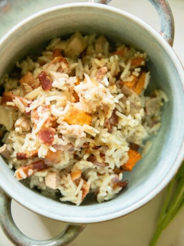Gluten-free leftover turkey casserole.
