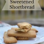A stack of honey sweetened shortbread.