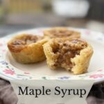 Canadian butter tarts on a plate.