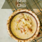 Turkey bean chili made with leftovers.